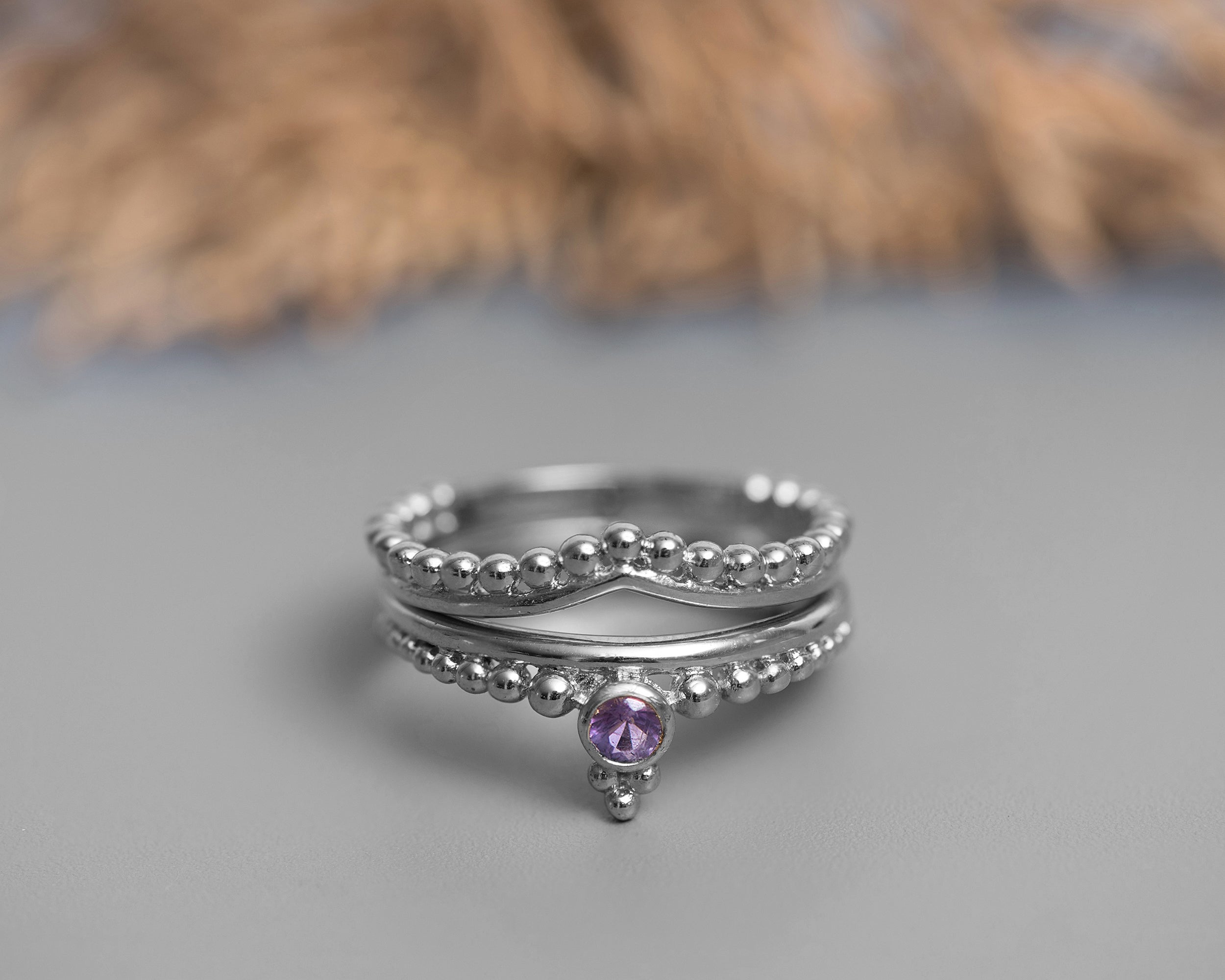 סט טבעות כסף