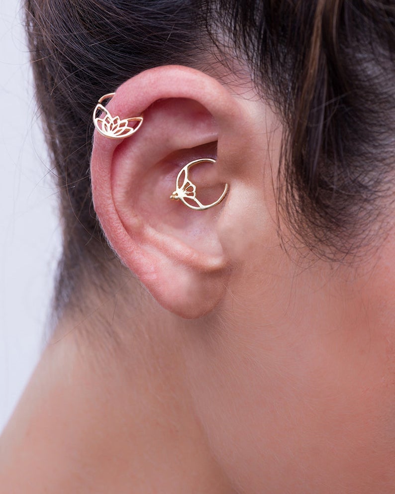 Lotus tragus deals earring