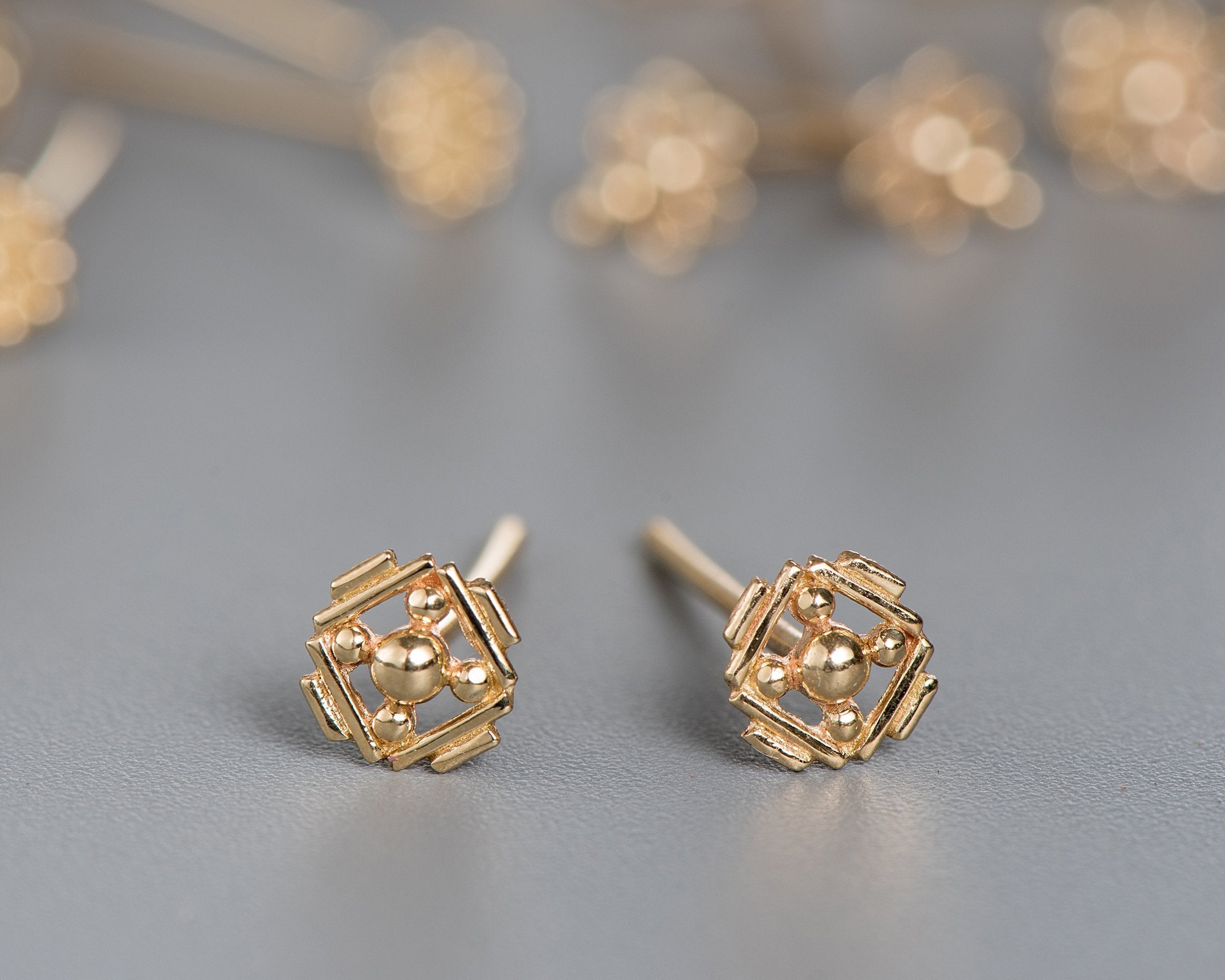 Mini Sanddollar Studs, Sterling Silver or 14K Gold — Designs By S&R